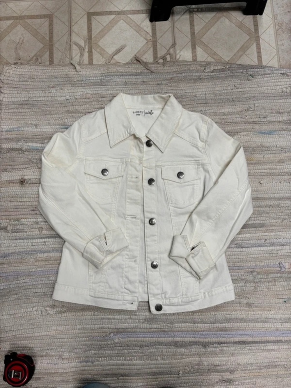 White Denim Jacket - Classic Button-Front